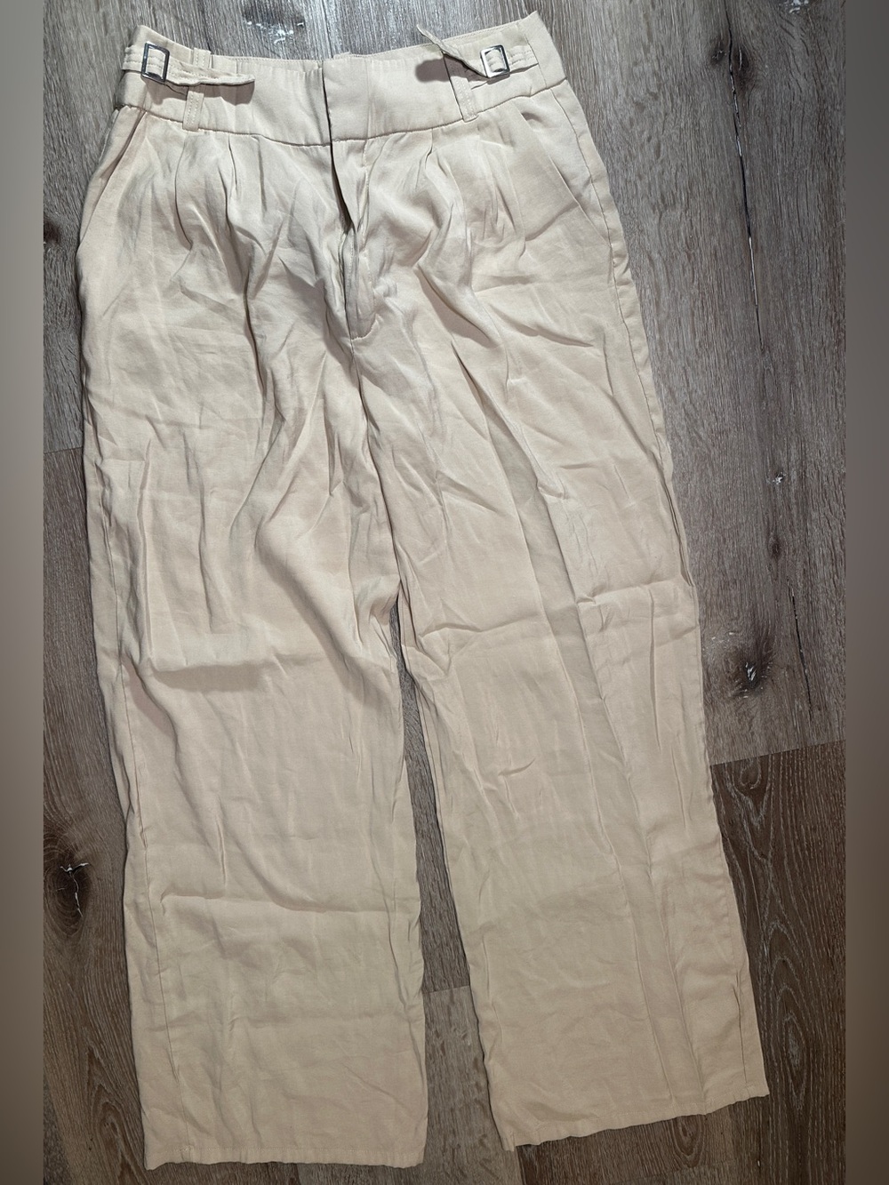 Forever 21 Cream linen style trousers